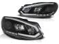 Preview: LED Tagfahrlicht Scheinwerfer für VW Golf 6 08-12 schwarz